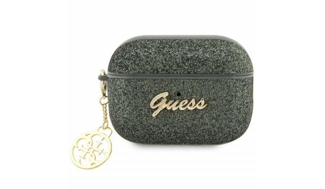Guess case for AirPods Pro 2 GUAP2GLGSHA khaki PU Glitter Flake 4G