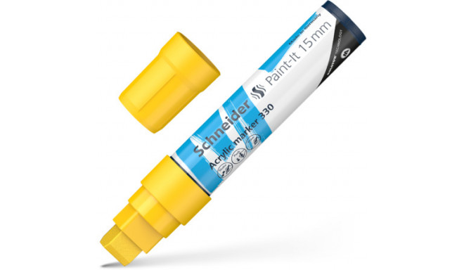 Akrüülmarker SCHNEIDER Paint-it 330, 15mm, kollane