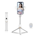 Selfie stick LED RING tripod + remote control white SSTR-20