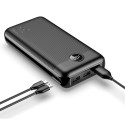 Power Bank VEGER L30 - 30 000mAh LCD Quick Charge PD 20W black (W3008PD )