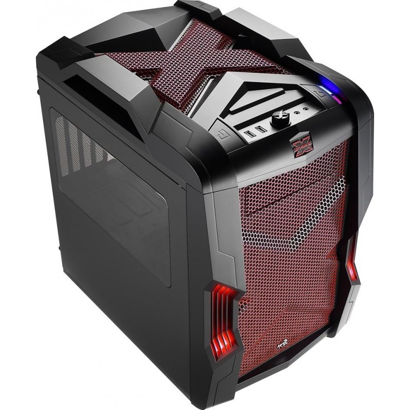 Aerocool case Micro-ATX Strike-X Cube USB 3.0, red - Cases - Photopoint