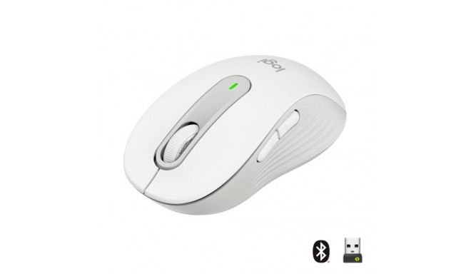 Logitech Signature M650 (910-006255) mouse RF Wireless + Bluetooth Optical 4000 DPI, Off-white