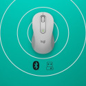 Logitech Signature M650 (910-006255) mouse RF Wireless + Bluetooth Optical 2000 DPI, Off-white