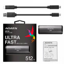 Adata väline SSD SE760 512GB USB 3.2-A/C, titanium