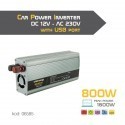Whitenergy Power Inverter DC/AC from 12V DC to 230V AC 800W, USB