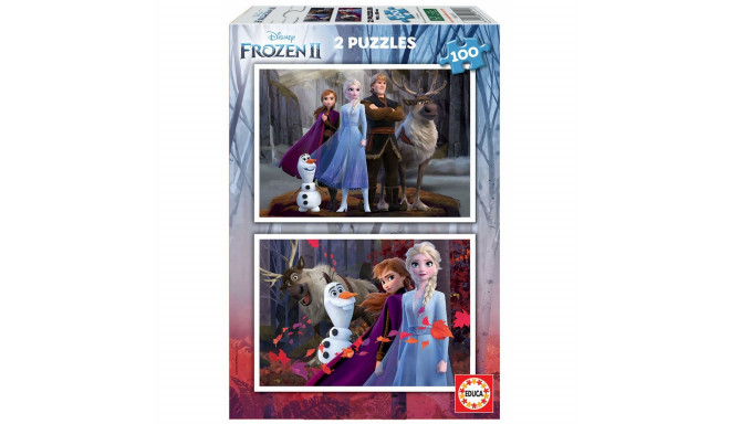 2 Pužļu Komplekts   Frozen Believe         40 x 28 cm 100 Daudzums