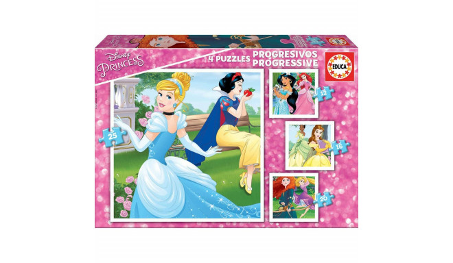 4 Pužļu Komplekts   Disney Princess Magical         16 x 16 cm