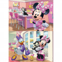 2 Pužļu Komplekts   Minnie Mouse Me Time         25 Daudzums 26 x 18 cm  
