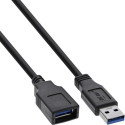 InLine USB 3.2 Gen.1 Cable Type A male / Type A female, black, 0.5m