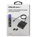 Qoltec считыватель IВ-карты SCR-0636 USB-C