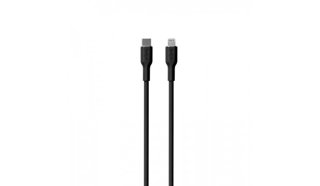 Kaabel Puro Soft USB-C/Lightning 1,5m, must