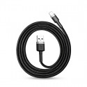 Baseus Cafule Cable Durable Nylon Braided Wire USB | Lightning QC3.0 1.5A 2M black (CALKLF-CG1)