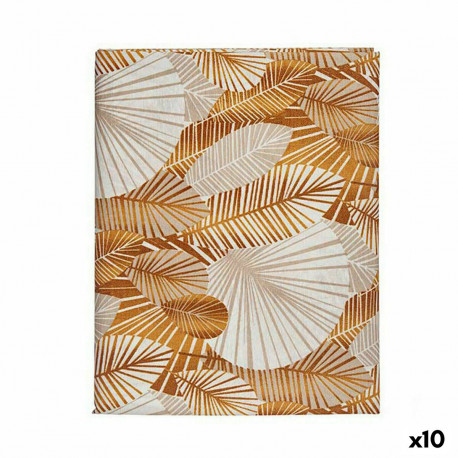 Скатерть Kinvara ANCARA-21520-ORO Позолоченный парусина 140 x 180 cm Против пятен Листья (10 штук)
