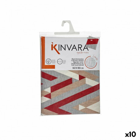Скатерть Kinvara ZIGI-21469-26 Тёмно Бордовый парусина 140 x 180 cm Против пятен Лучи (10 штук)