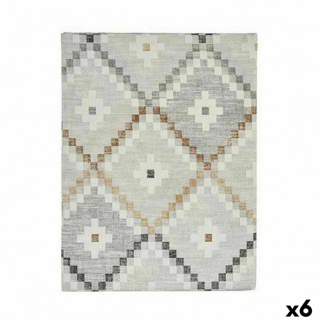 Скатерть Kinvara ROMBOS-B Бежевый парусина 140 x 180 cm Против пятен ромбы (6 штук)