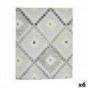 Tablecloth Thin canvas Anti-stain Rhombus 140 x 180 cm Grey (6 Units)