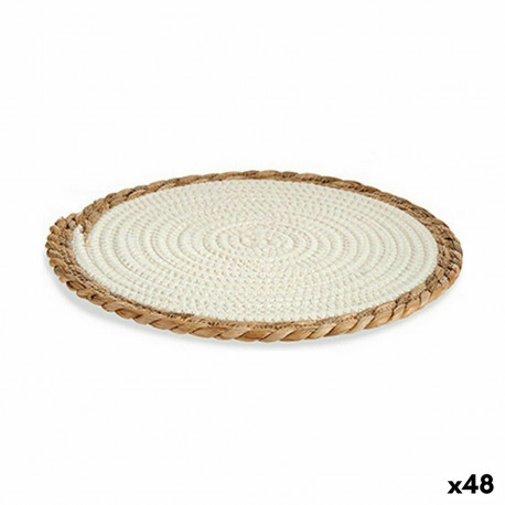 Lauamatt Gift Decor 89716 89716 Valge Naturaalne Looduslik kiud 30 x 1 x 30 cm (48 Ühikut)