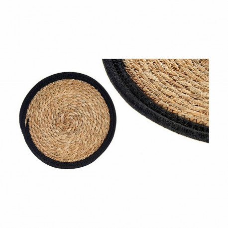 Lauamatt Gift Decor 89714 89714 Must Naturaalne Looduslik kiud 30 x 1 x 30 cm (48 Ühikut)