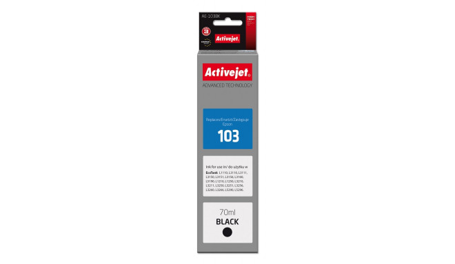 Activejet AE-103Bk ink (replacement Epson 103 C13T00S14A; Supreme; 70 ml; 4500, black)