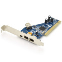 DIGITUS IEEE 1394a Interface Card, PCI, 4 Port2x6-Pin+1x4-Pin Extern, 1x6-Pin Intern PnP,