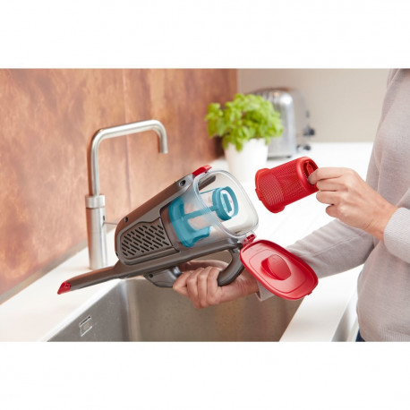Black & Decker BHHV315J-QW käsitolmuimeja must, punane kotita