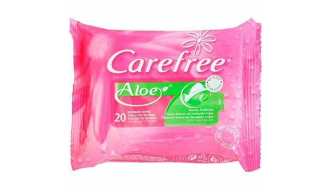 Niisutatud Salvrätikud Carefree Aloe Vera Aloe vera (20 Ühikut)