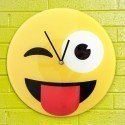 Emoji Wink Wall Clock