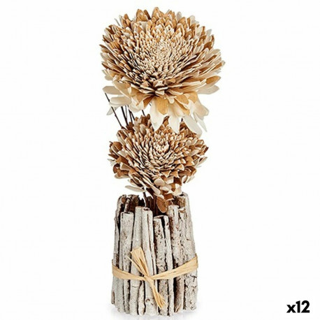 Dekoratiivlill Gift Decor 25-5240 25-5240 Naturaalne 13 x 37 x 14 cm (12 Ühikut)