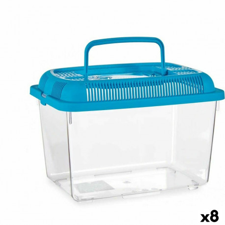 Akvaarium Käepidemega Suur Sinine Plastmass 7 L 20 x 20 x 30 cm (8 Ühikut)