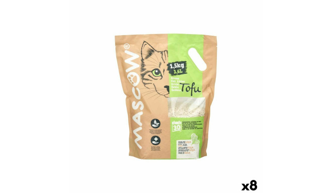 Песок для кошек 1,5 Kg сои Белый (8 штук)