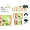 Песок для кошек 1,5 Kg сои Белый (8 штук)