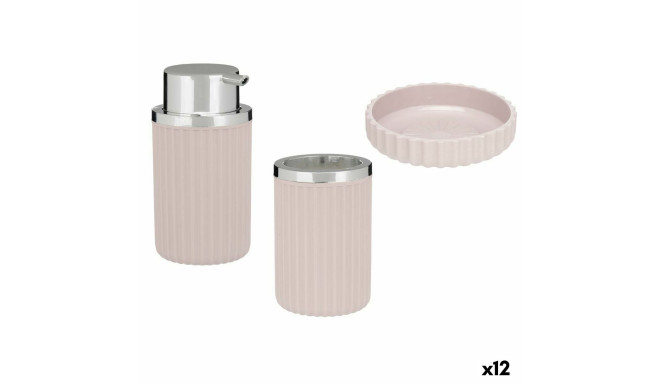 Bath Set Pink Plastic (12 Units)