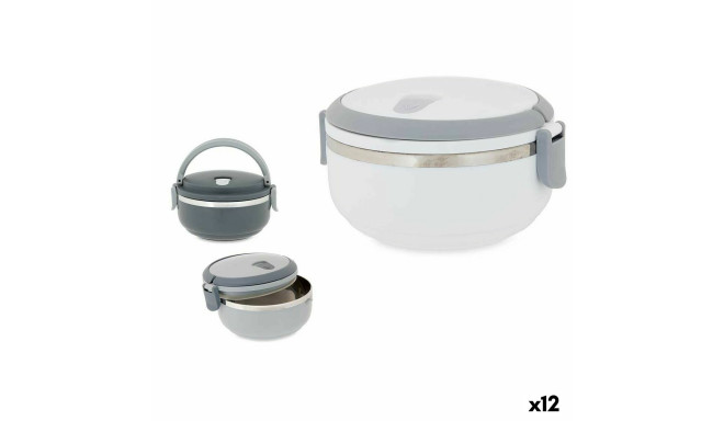 Round Lunch Box with Lid Plastic 700 ml (12 Units)