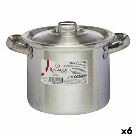 Casserole with Lid Kinvara 100030 100030 Silver Aluminium 16 x 14 x 21 cm 20 x 14 x 16 cm Ø 14 cm (6
