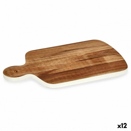 Cutting board Kinvara 78380 78380 White 25,7 x 1,5 x 40 cm (12 Units)