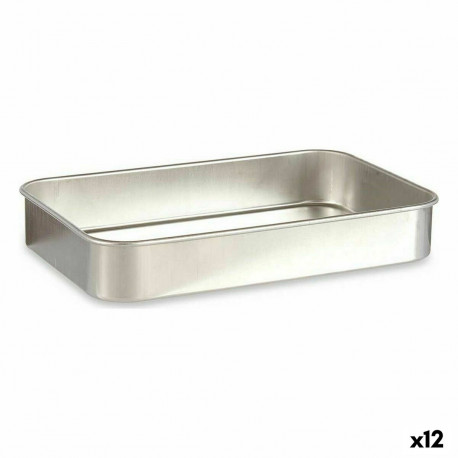 Kõrgete Äärtega Ahjupann Kinvara 100152 100152 Hõbedane Alumiinium 23,5 x 6 x 36 cm 36 x 6 x 23,5 cm
