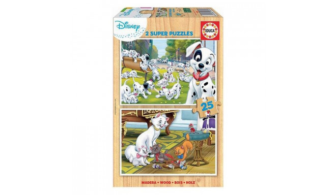 2-Puzzle Set Disney Dalmatians + Aristochats 25 Pieces