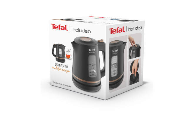 Tefal Includeo KI5338 elektriline veekeetja 1 l 2400 W must