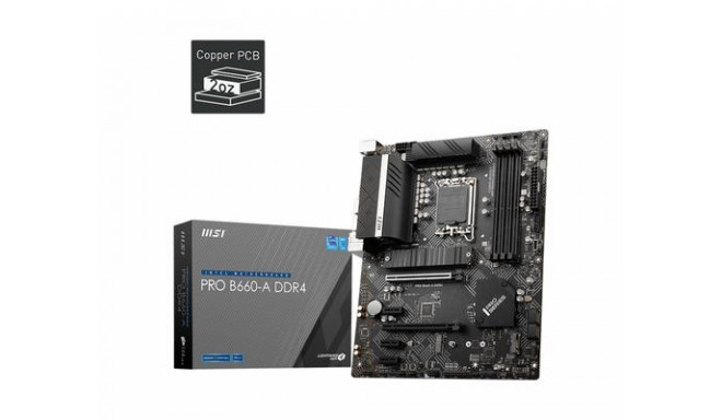MSI emaplaat PRO B660-A DDR4 Intel B660 LGA 1700 ATX
