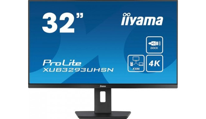 iiyama ProLite XUB3293UHSN-B5 computer monitor 80 cm (31.5&quot;) 3840 x 2160 pixels 4K Ultra HD