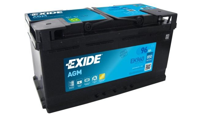 Exide EK960 vehicle battery AGM (Absorbed Glass Mat) 96 Ah 12 V 850 A Car