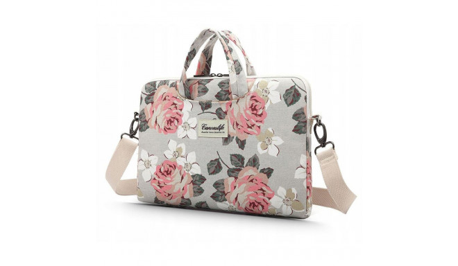 Canvaslifes laptop case 15-16", white rose