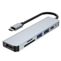 Tech-Protect	USB hub V4-HUB 6in1, grey