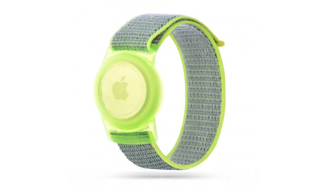 TECH-PROTECT NYLON FOR KIDS APPLE AIRTAG LIME