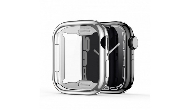 DUX DUCIS case SAMO protective with glass for Apple Watch 7 / 8 / 9 45 mm silver