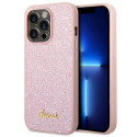 Guess kaitseümbris iPhone 14 Pro Max Glitter Flakes Script Metal Logo (GUHCP14XHGGSHP)