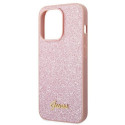 Guess kaitseümbris iPhone 14 Pro Max Glitter Flakes Script Metal Logo (GUHCP14XHGGSHP)