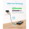 Power Bank VEGER T100 - 20 000mAh LCD Quick Charge PD 65W black (for laptop also) (W2032C-100)