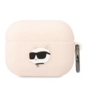 Original case KARL LAGERFELD KLAPRUNCHP for Apple Airpods Pro (3D Sil NFT Choupette / pink)