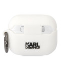 Original case KARL LAGERFELD KLAPRUNCHH for Apple Airpods Pro (3D Sil NFT Choupette / white)